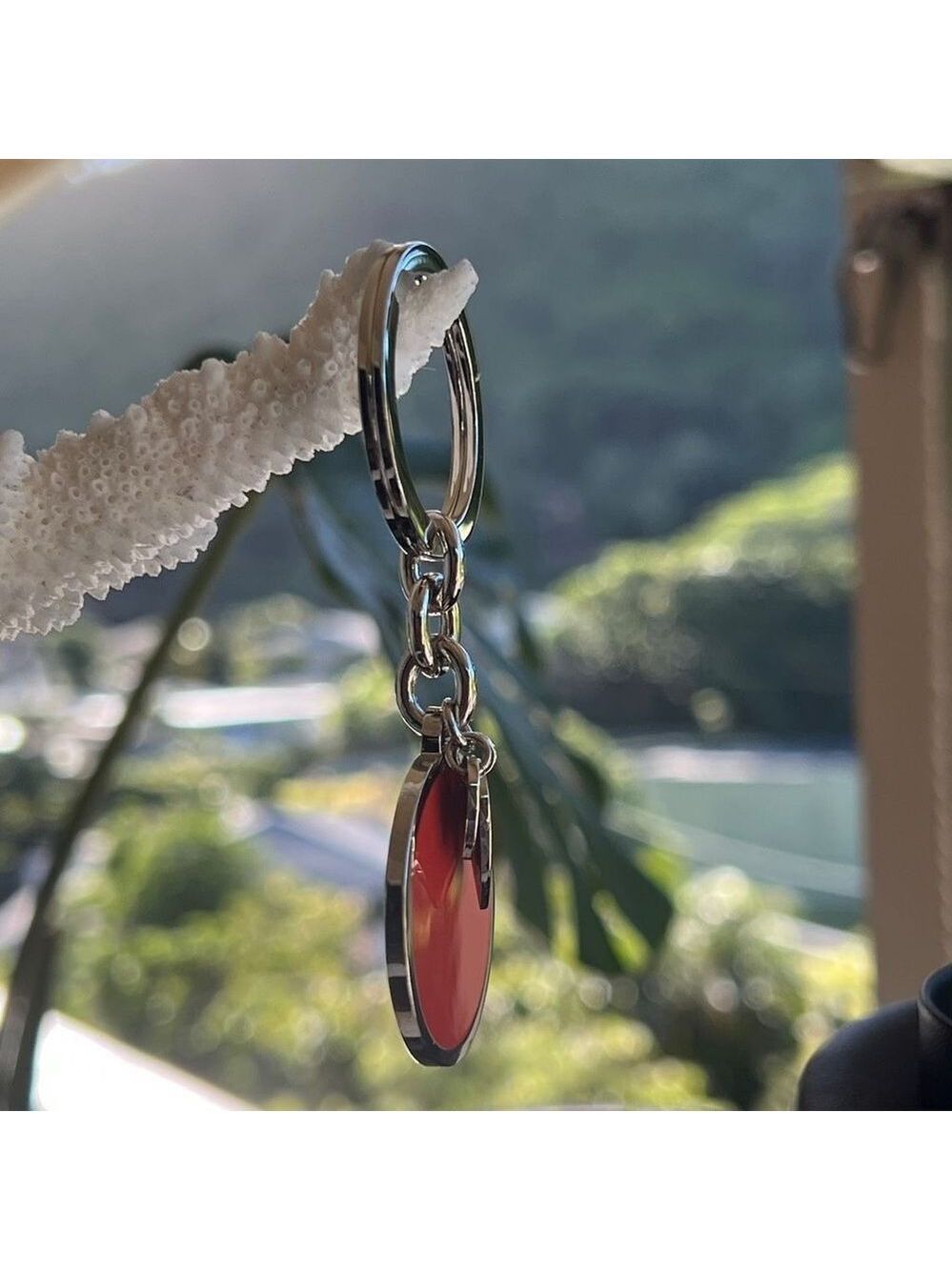 COACH Silver Orange Citrus Key Chain / Purse Fob - Picture 7 of 8